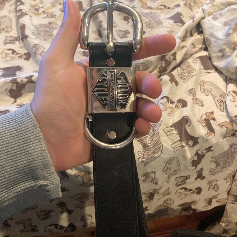 Genuine leather Harley Davidson belt men’s superior locking